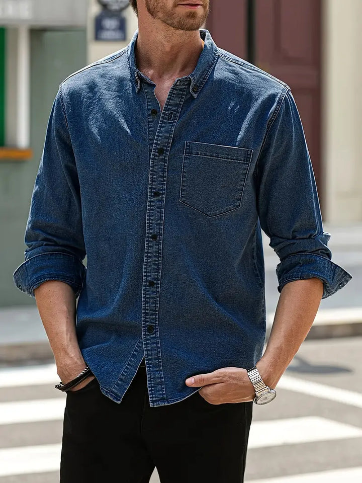Efterårs Denim Herreskjorte – Milano