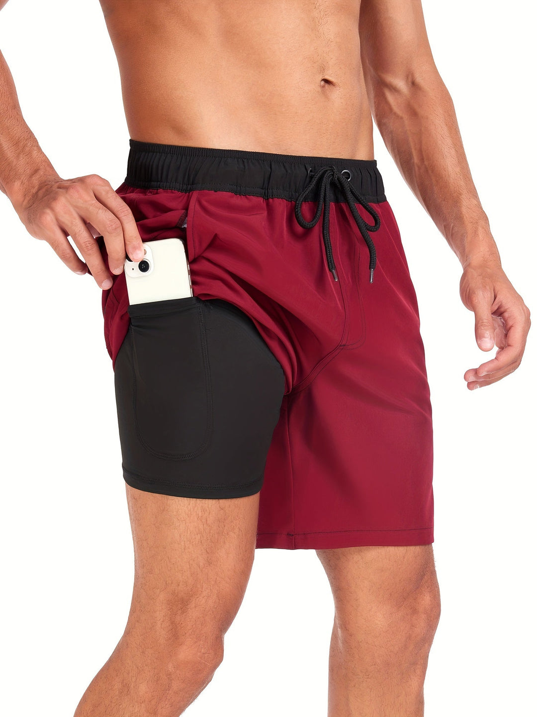 Hurtigtørrende badeshorts til herrer med stretch og mobillomme – Jonas