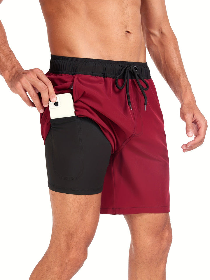 Hurtigtørrende badeshorts til herrer med stretch og mobillomme – Jonas