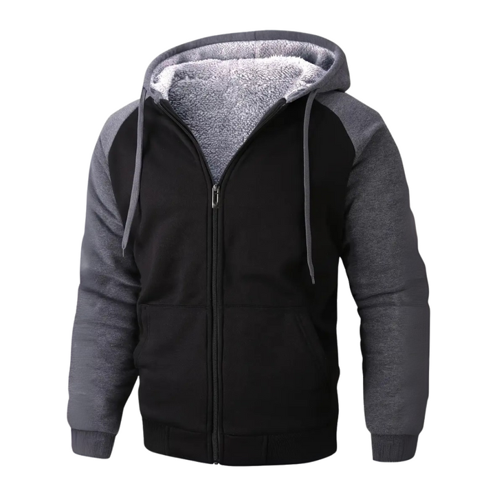 Herre hoodie foret med Sherpa-fleece – Niels
