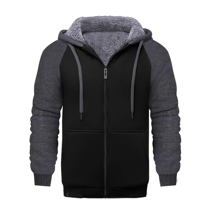 Herre hoodie foret med Sherpa-fleece – Niels