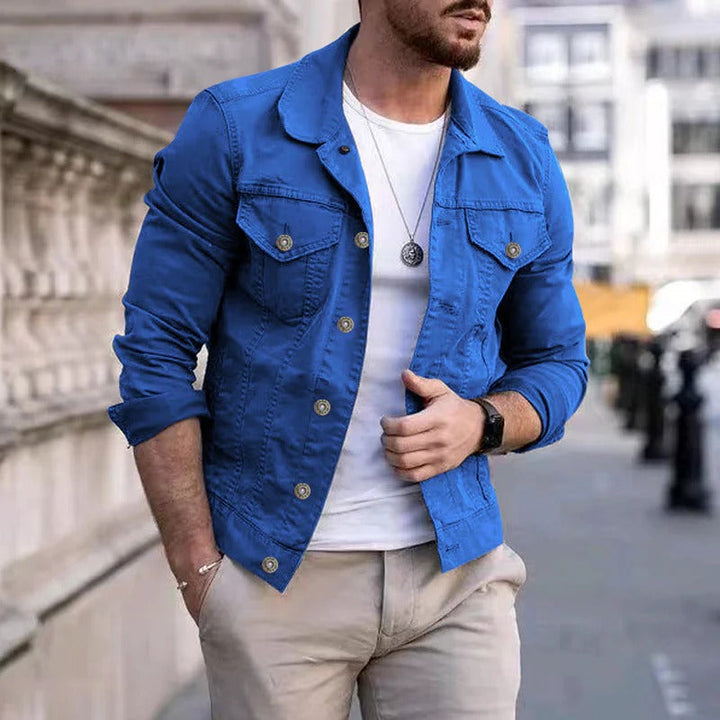Herre denimjakke med slim-fit pasform – Milano