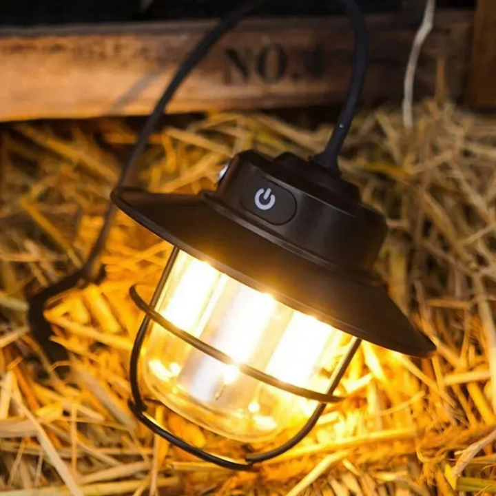 Bærbar LED-campinglampe - VintaGlow