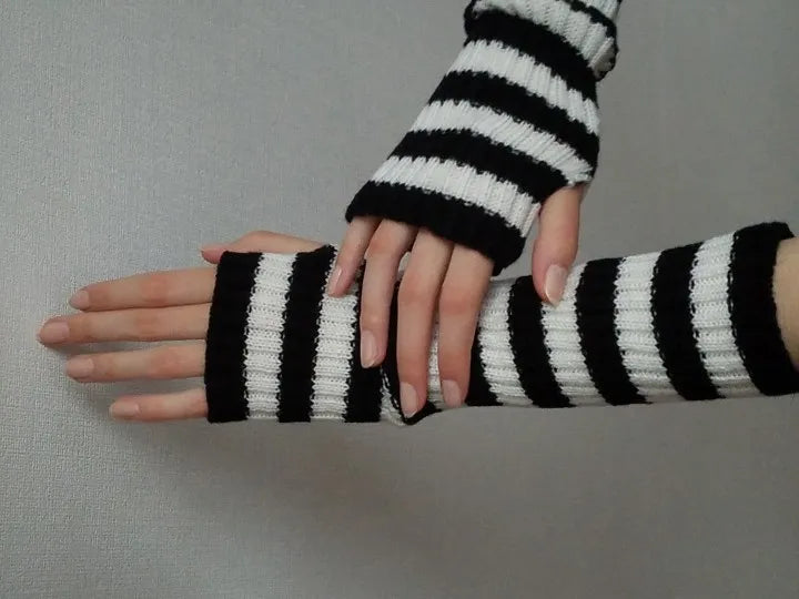 Lange fingerløse strikkede handsker - FlexiWarm