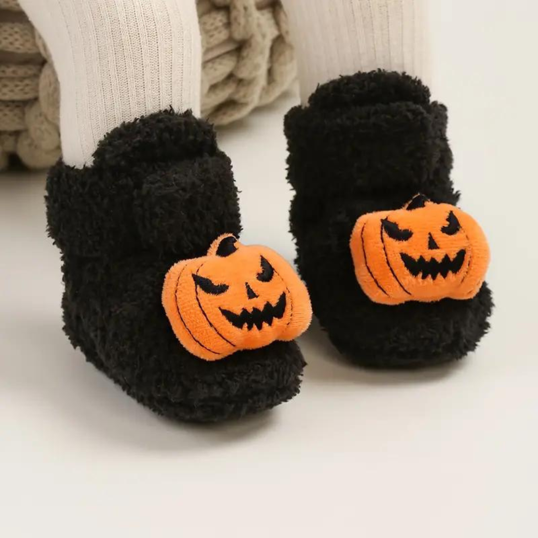 Børns Halloween hjemmesko med cartoonprint – SpookySteps