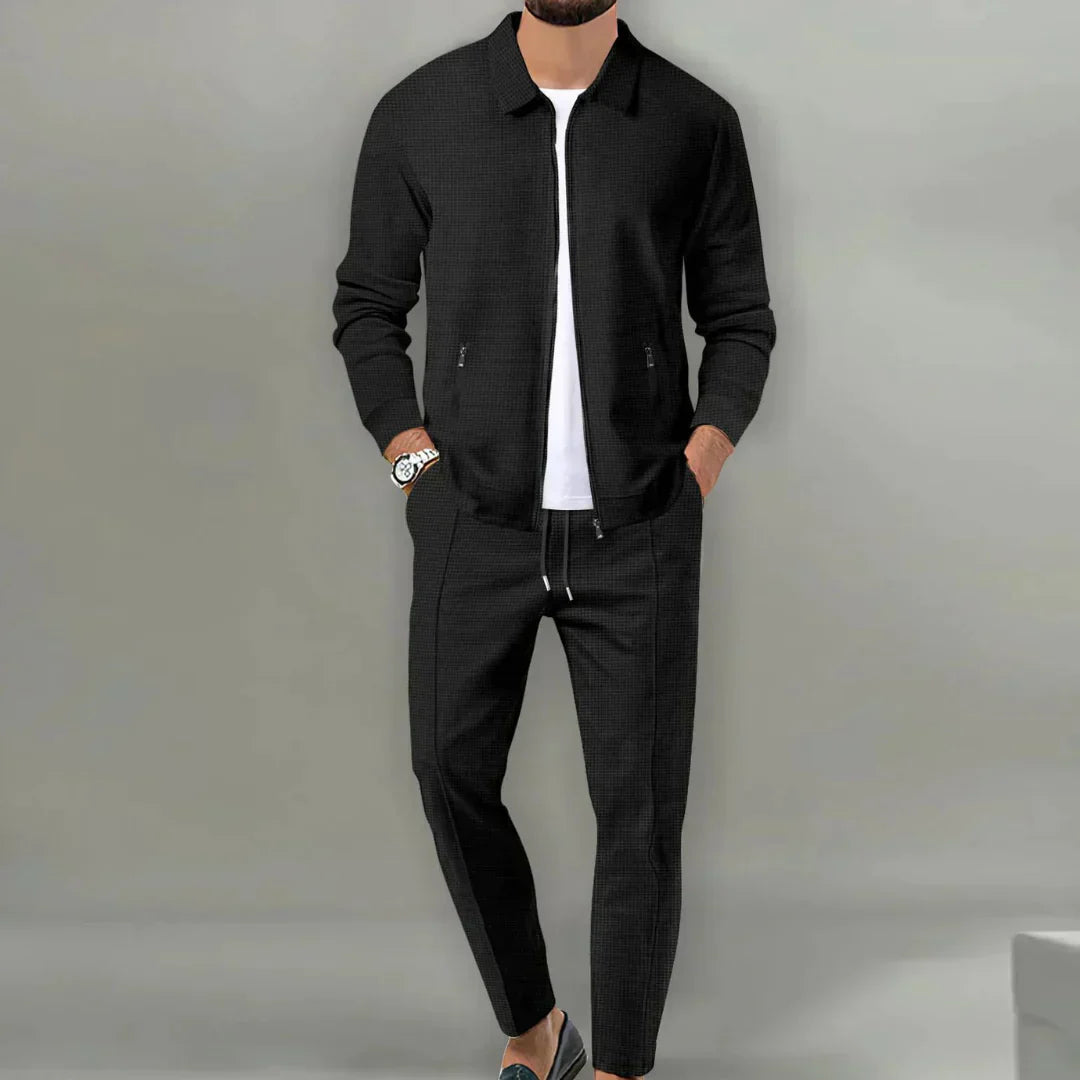 Casual todelt sæt med blazer og klassiske bukser - Leo