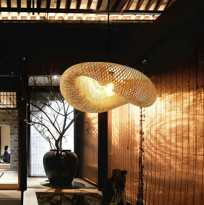 Trendy Rattan Hængelampe - NaturGlow
