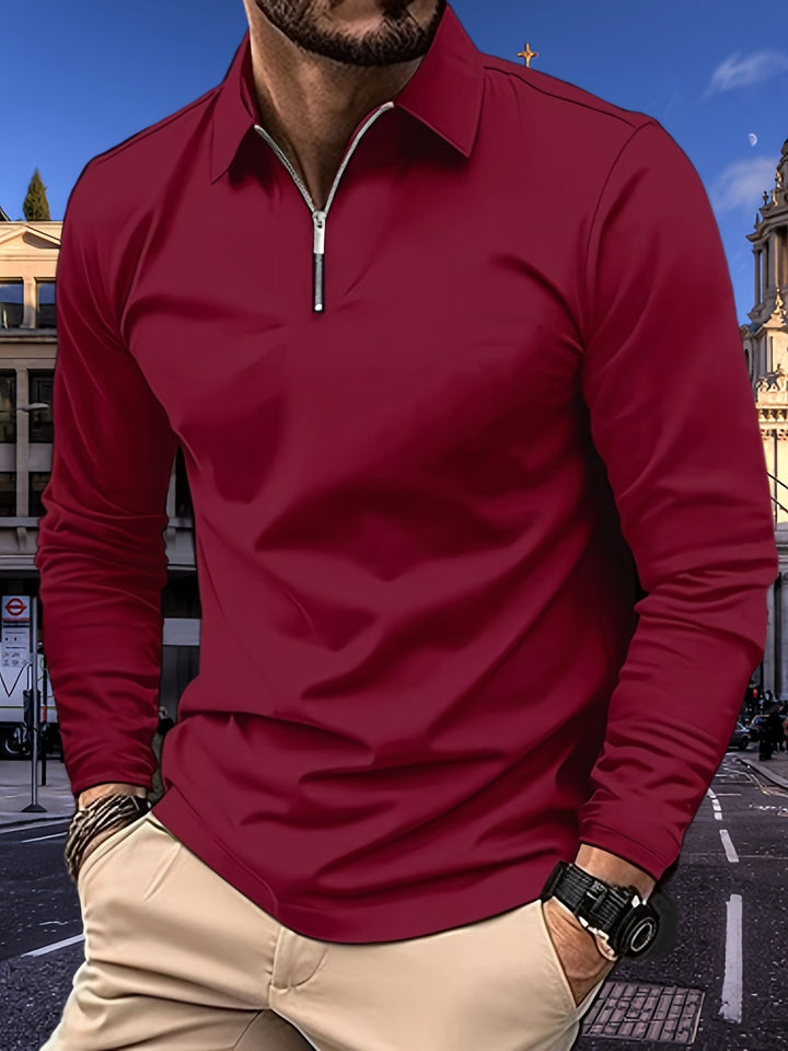 Basic herre-T-shirt med lange ærmer - Lucas