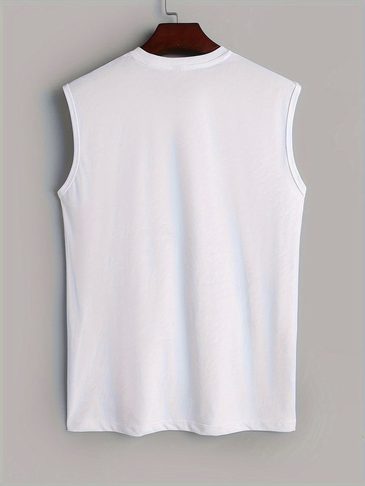 Ærmeløs t-shirt med fugleprint, bomuld, sommerlook - Noah (1+1 GRATIS)