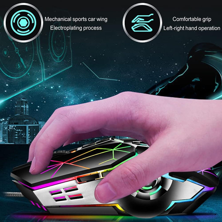 87-tastet mekanisk gaming tastatur RGB baggrundsbelyst blå kontakt