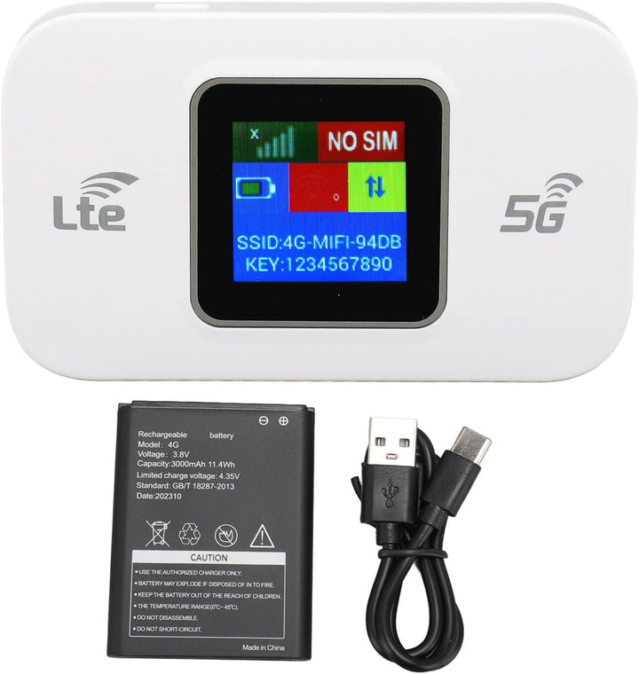 4G LTE USB WiFi modem med 300 Mbps hastighed og 3000 mAh batteri – Netvora