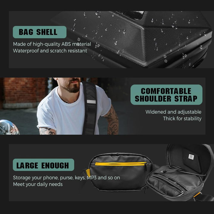LED Motorcykel Crossbody Taske med Programmerbar Skærm – Nexora