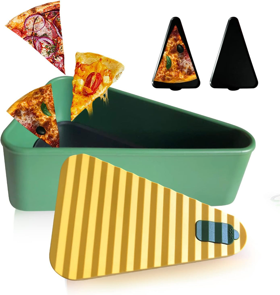Genanvendelig pizzaopbevaringsbeholder med 2 skuffer – SliceSafe (1+1 GRATIS)