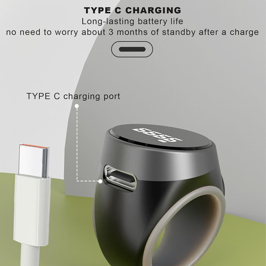 4-cifret genopladelig digital fingertællerring – Calmero