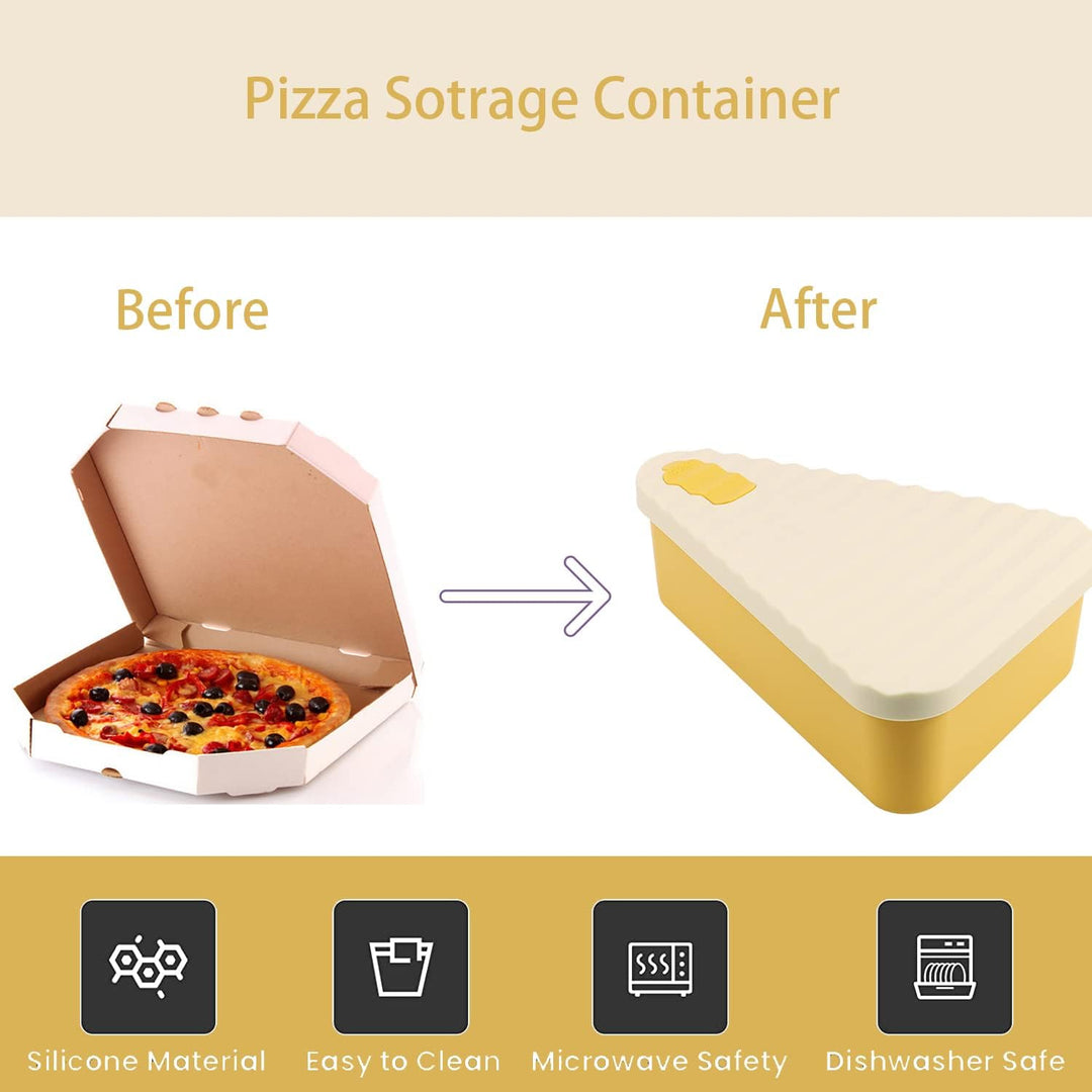 Genanvendelig pizzaopbevaringsbeholder med 2 skuffer – SliceSafe (1+1 GRATIS)
