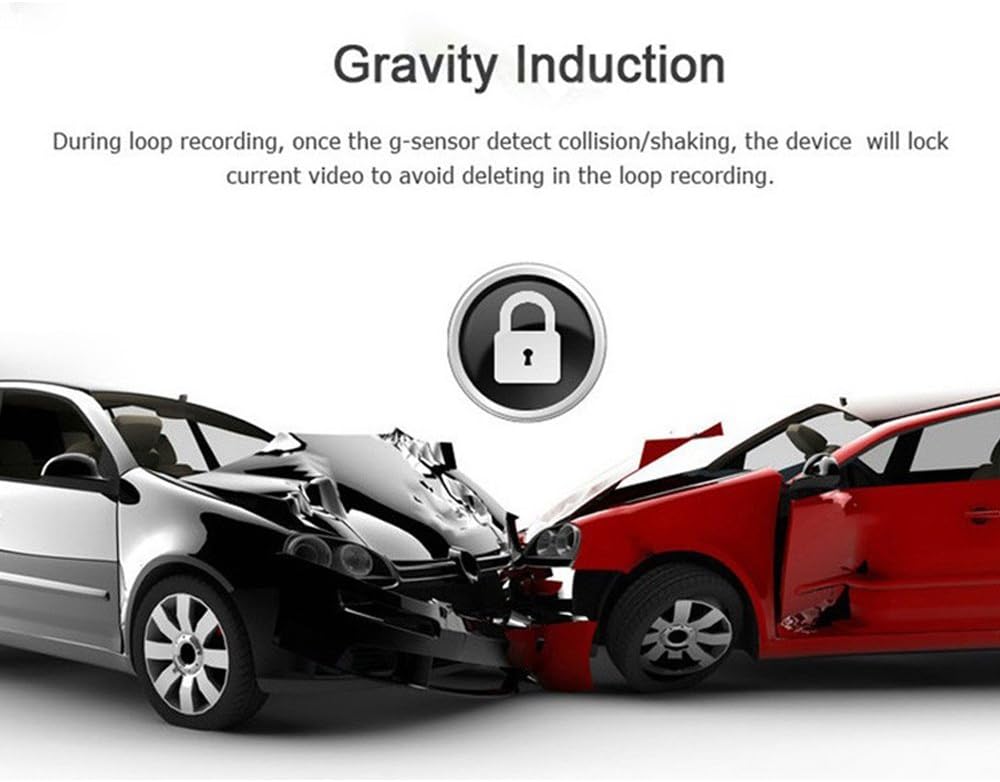 WiFi Hidden Dash Cam 1080P med 170° vidvinkel og G-sensor