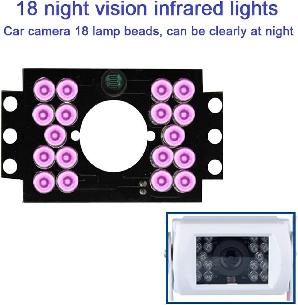 Lastbil Backup Kamera 12V/24V med 18 LED IR Nattesyn IP68