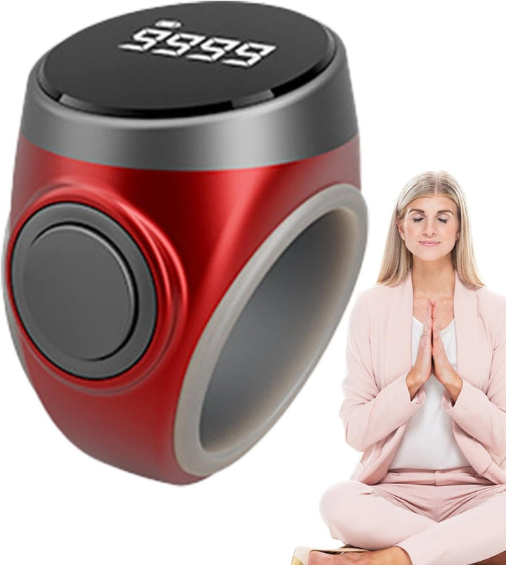 4-cifret genopladelig digital fingertællerring – Calmero