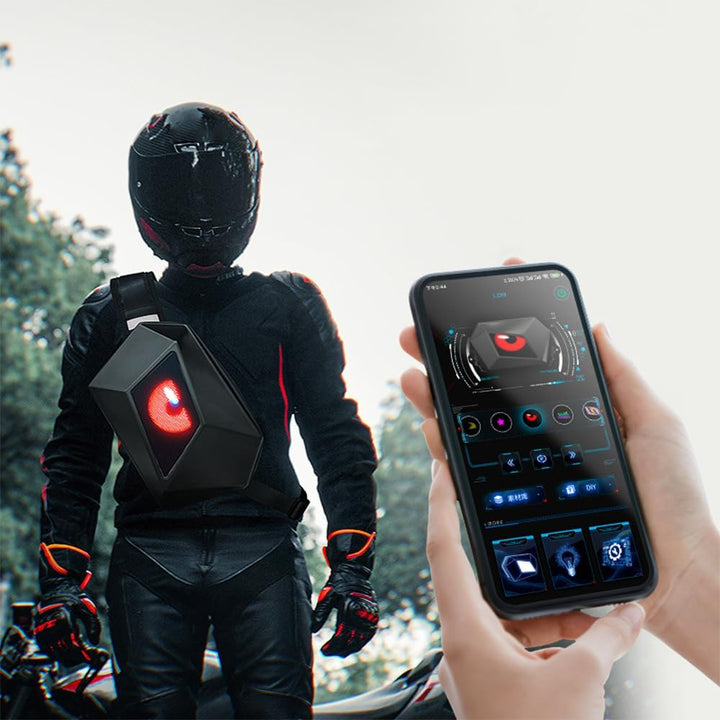 LED Motorcykel Crossbody Taske med Programmerbar Skærm – Nexora