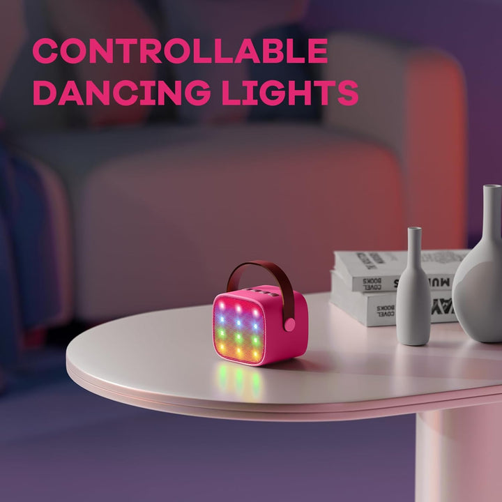 Bærbar Mini Karaoke-maskine med Bluetooth-højttaler & 2 trådløse mikrofoner – Veylo