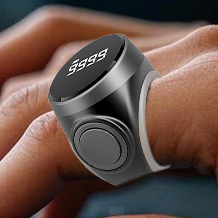4-cifret genopladelig digital fingertællerring – Calmero