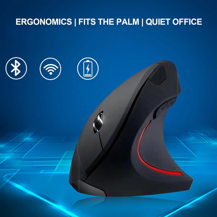 Genopladelig Ergonomisk Vertikal Trådløs Mus – Elvion