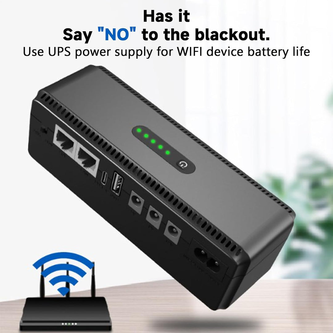 UPS backupbatteri 10400 mAh kompakt strømforsyning– Nexora