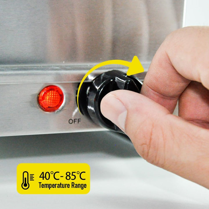 Elektrisk buffetmadvarmer med 3 × 2,5L skåle og temperaturkontrol – Valtero