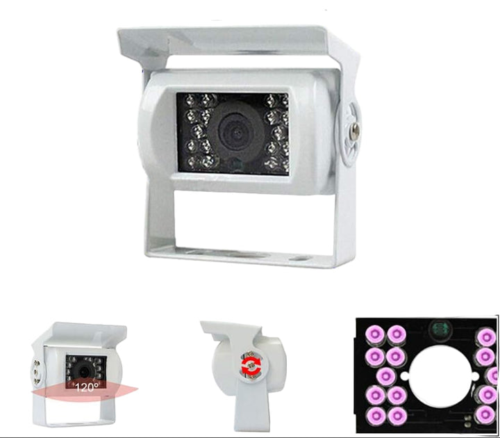 Lastbil Backup Kamera 12V/24V med 18 LED IR Nattesyn IP68
