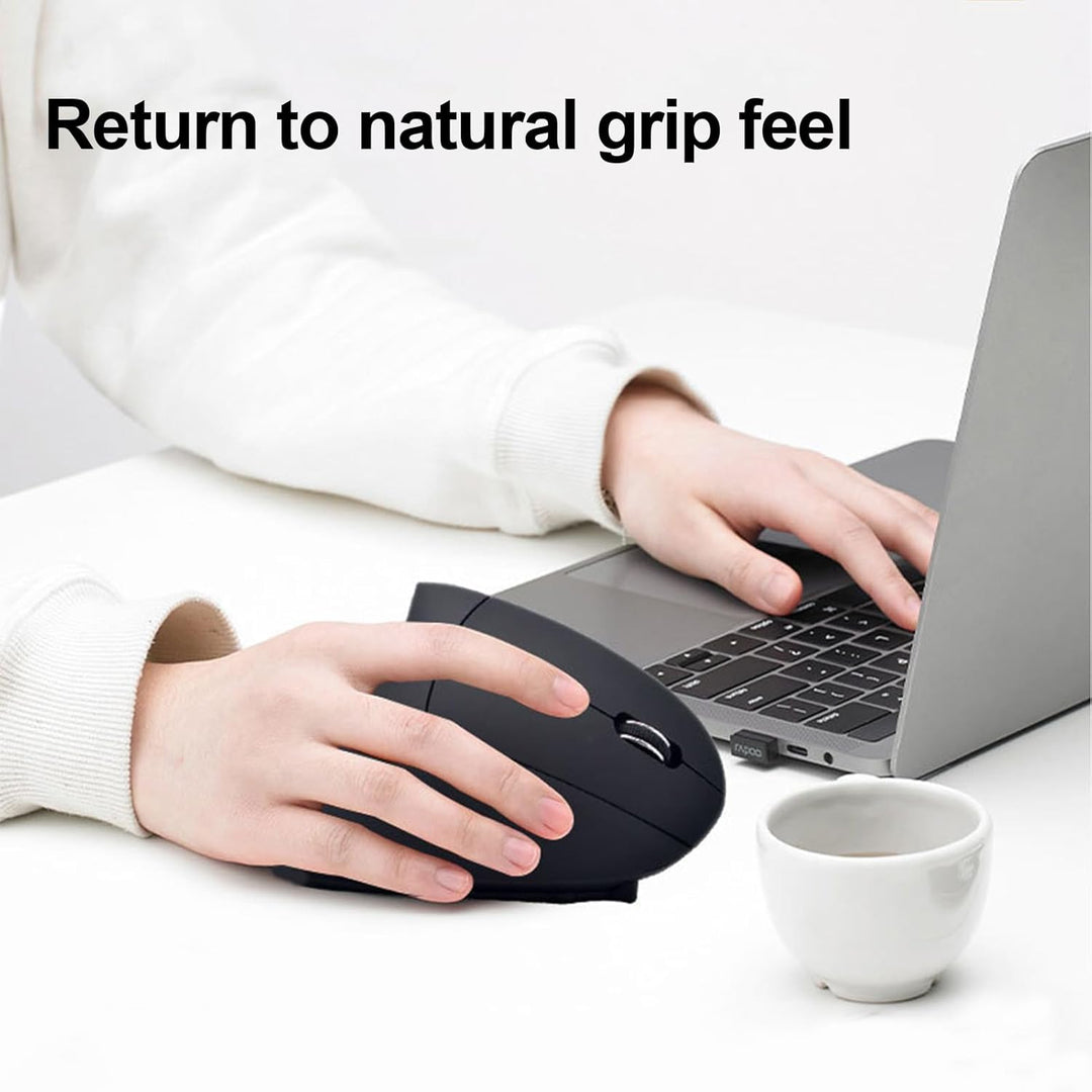Genopladelig Ergonomisk Vertikal Trådløs Mus – Elvion