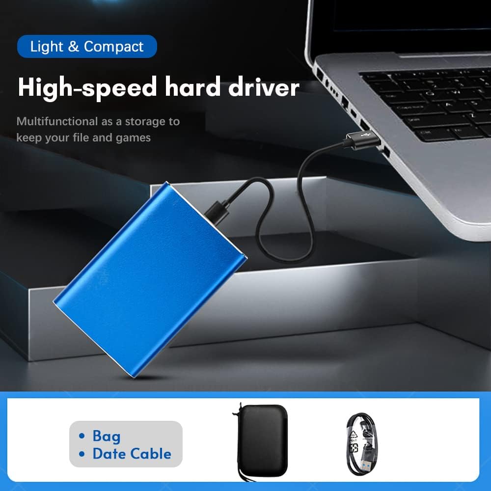 Bærbar 1TB USB 3.0-harddisk med metalhus og højhastighedsoverførsel – Dravero