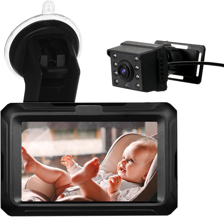 Babymirror med 1080P kamera og 4,3'' skærm – Solvian