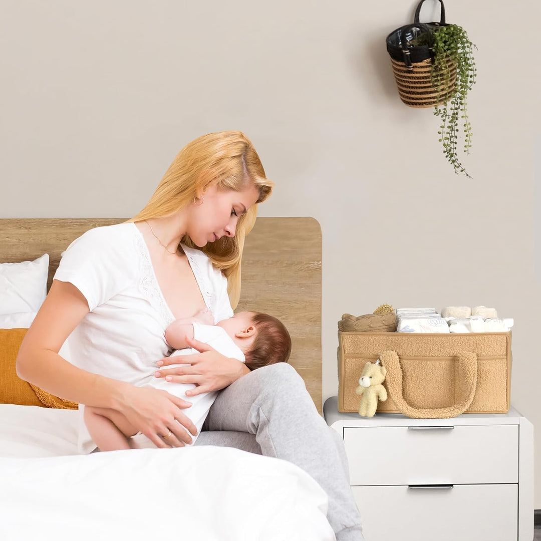 Babyble Caddy Organizer – Sherpa Opbevaringskurv med Rum - Elvoria