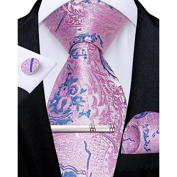 Men's Paisley Formal Tie Set - Refined Wedding & Event Accessories 45
