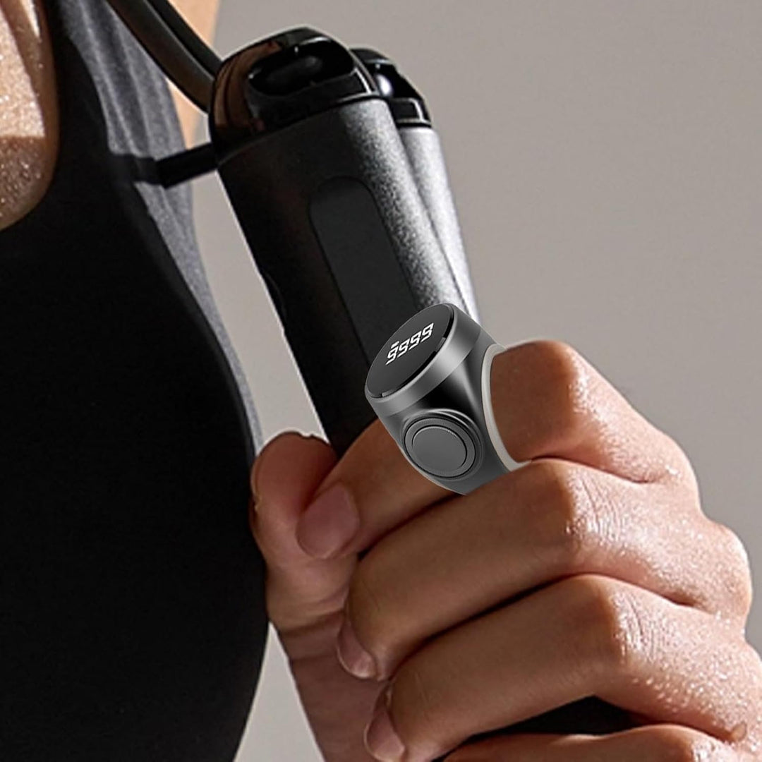 4-cifret genopladelig digital fingertællerring – Calmero