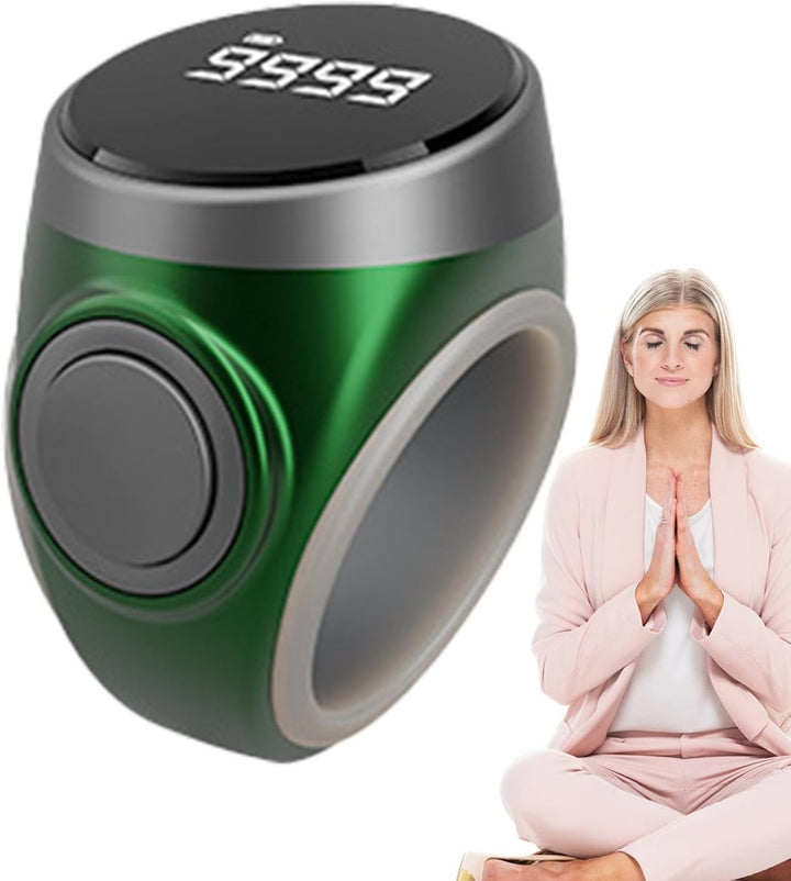 4-cifret genopladelig digital fingertællerring – Calmero