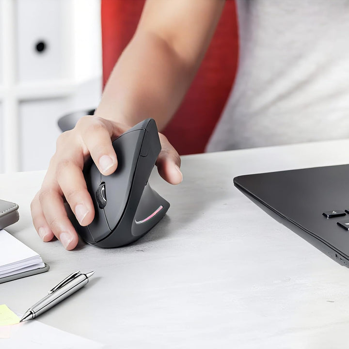 Genopladelig Ergonomisk Vertikal Trådløs Mus – Elvion