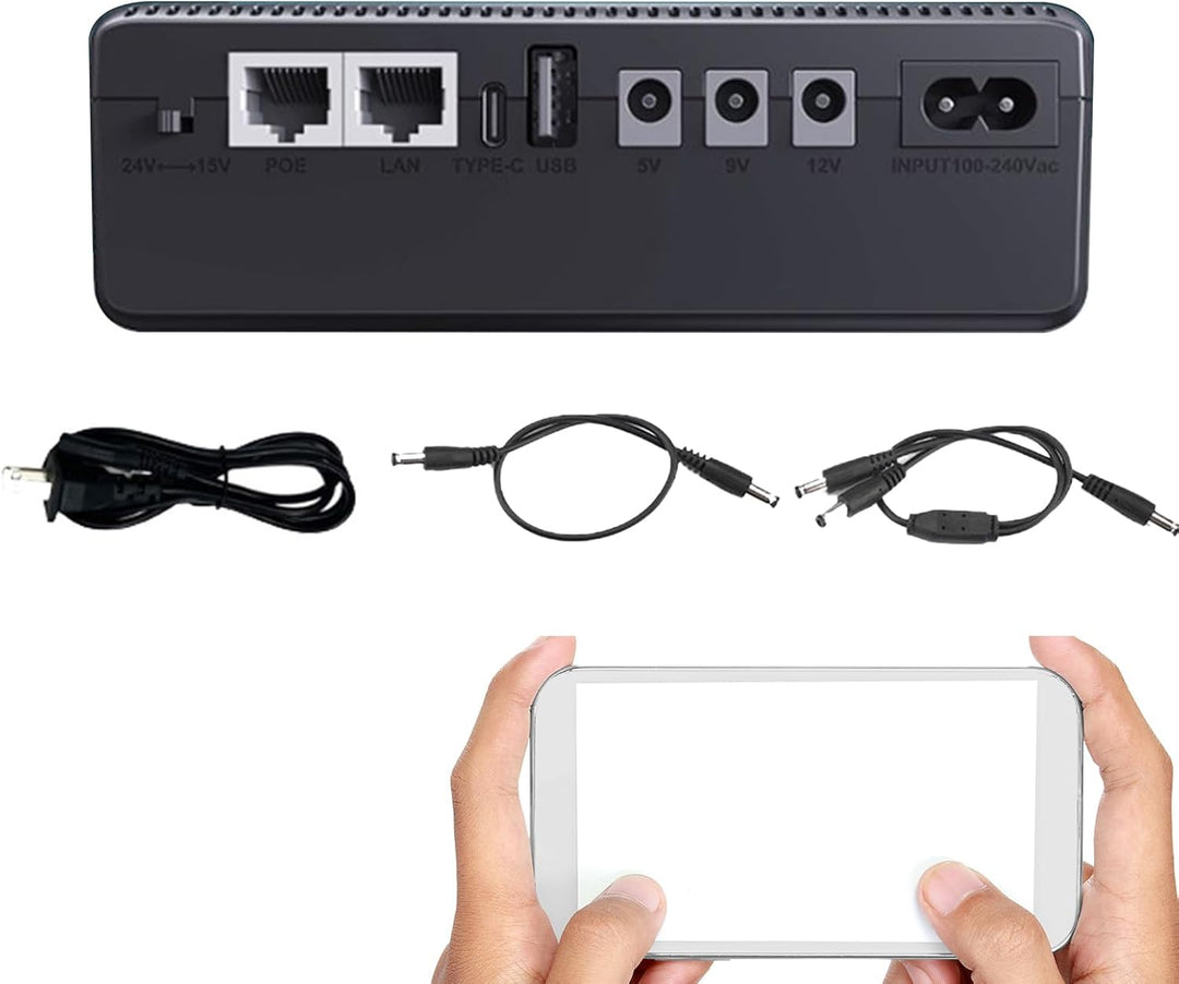 UPS backupbatteri 10400 mAh kompakt strømforsyning– Nexora