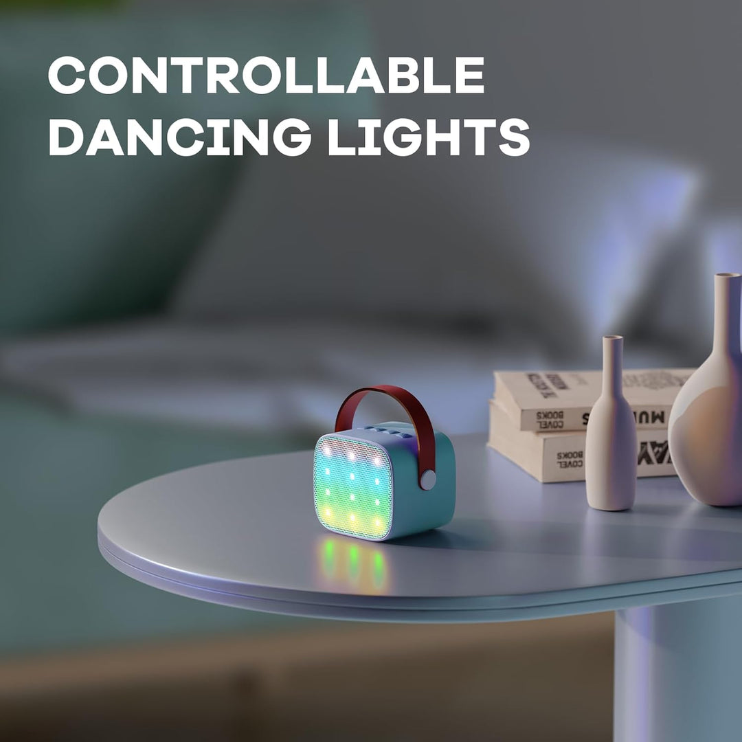 Bærbar Mini Karaoke-maskine med Bluetooth-højttaler & 2 trådløse mikrofoner – Veylo