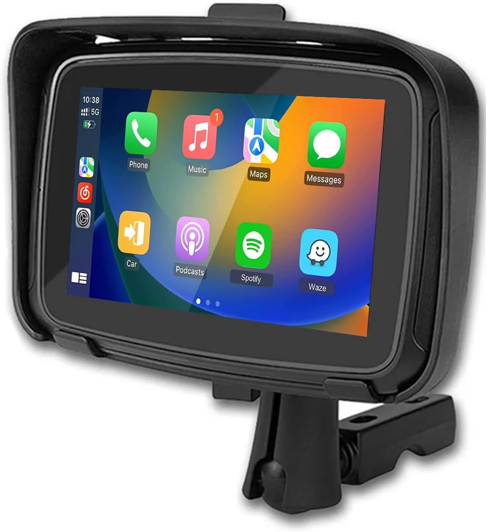 Bærbar motorcykelmonitor med 5" (12,7 cm) IPS-skærm – RideMate