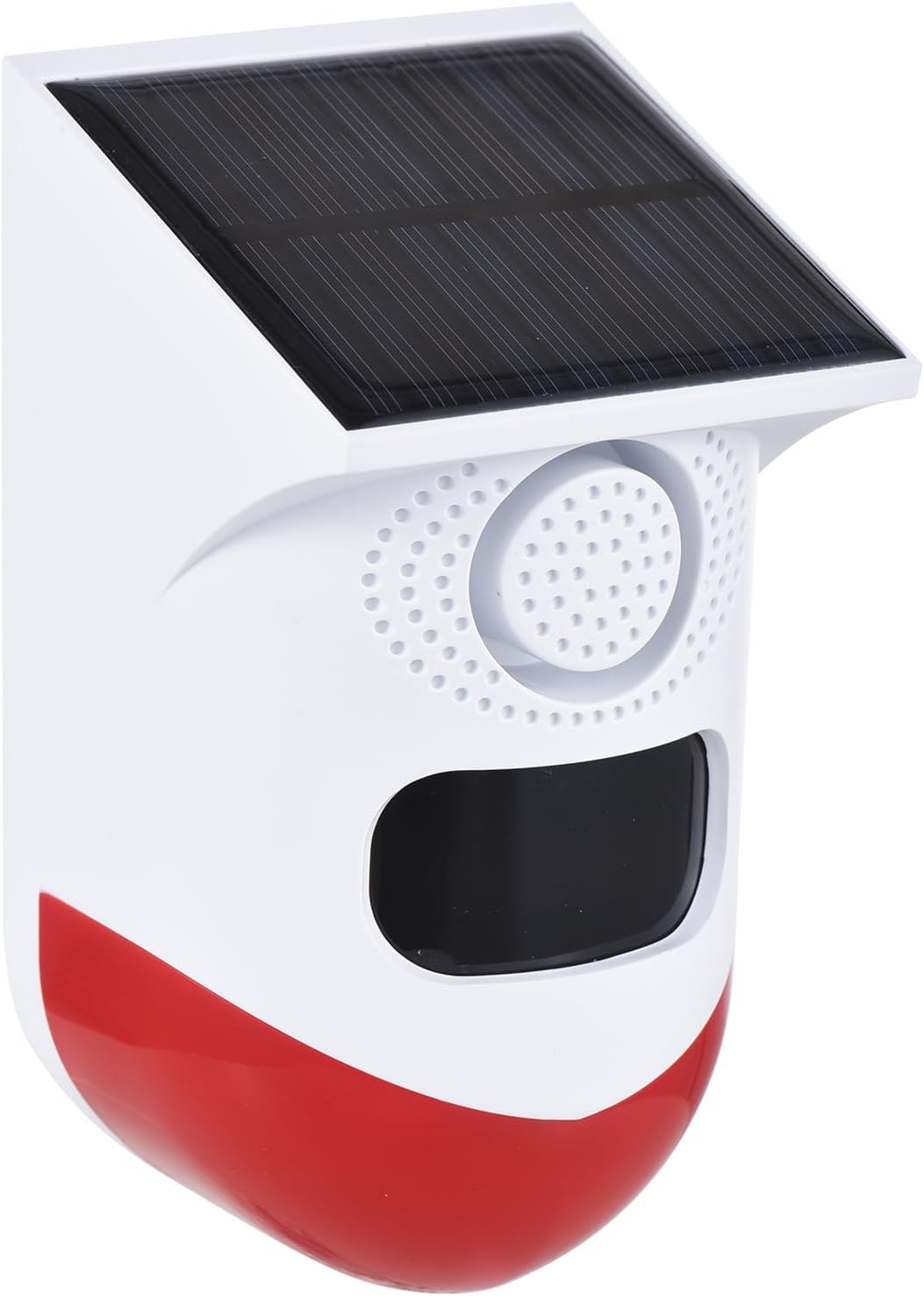 Solcelledrevet bevægelsessensor alarm med 120 dB sirene og LED-strobe – Feronix