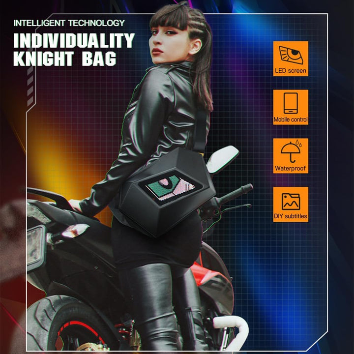 LED Motorcykel Crossbody Taske med Programmerbar Skærm – Nexora