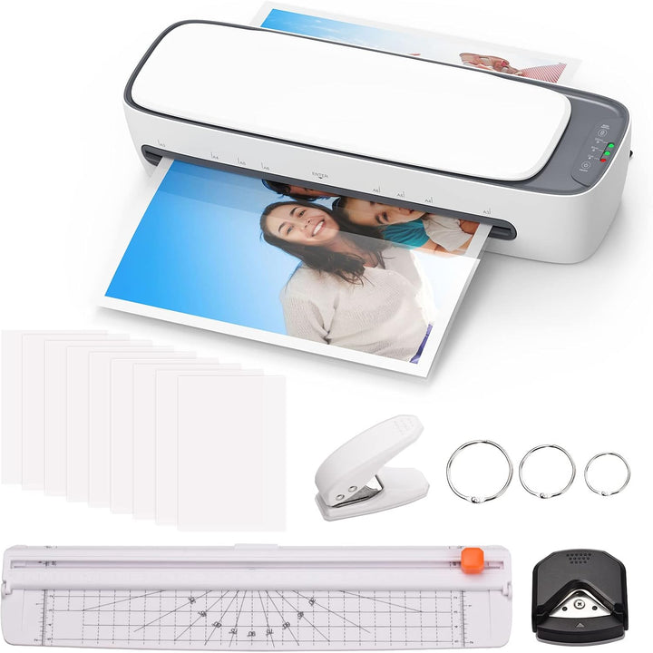 A3 bordmodel laminator-sæt med varme- og kuldeindstillinger og 6-i-1 funktioner – Lexaro