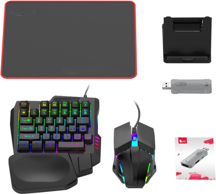 RGB Gaming Tastatur og Mus Combo – Ergonomisk Kontroladapter Sæt – Zyvorn