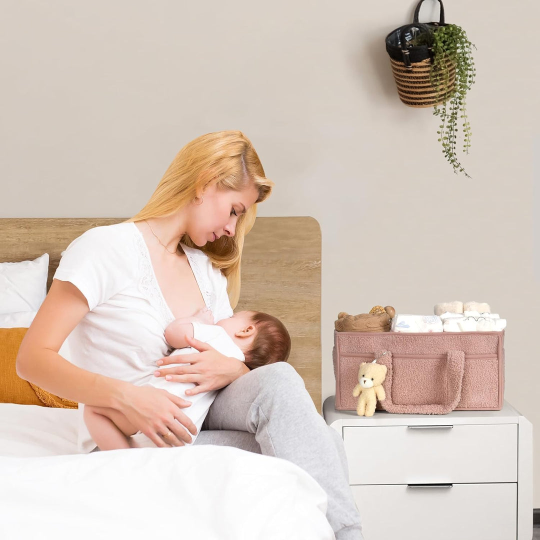Babyble Caddy Organizer – Sherpa Opbevaringskurv med Rum - Elvoria