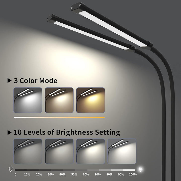 77 LED bordlampe med klemme og 70 cm fleksibel svanehals – Ravien