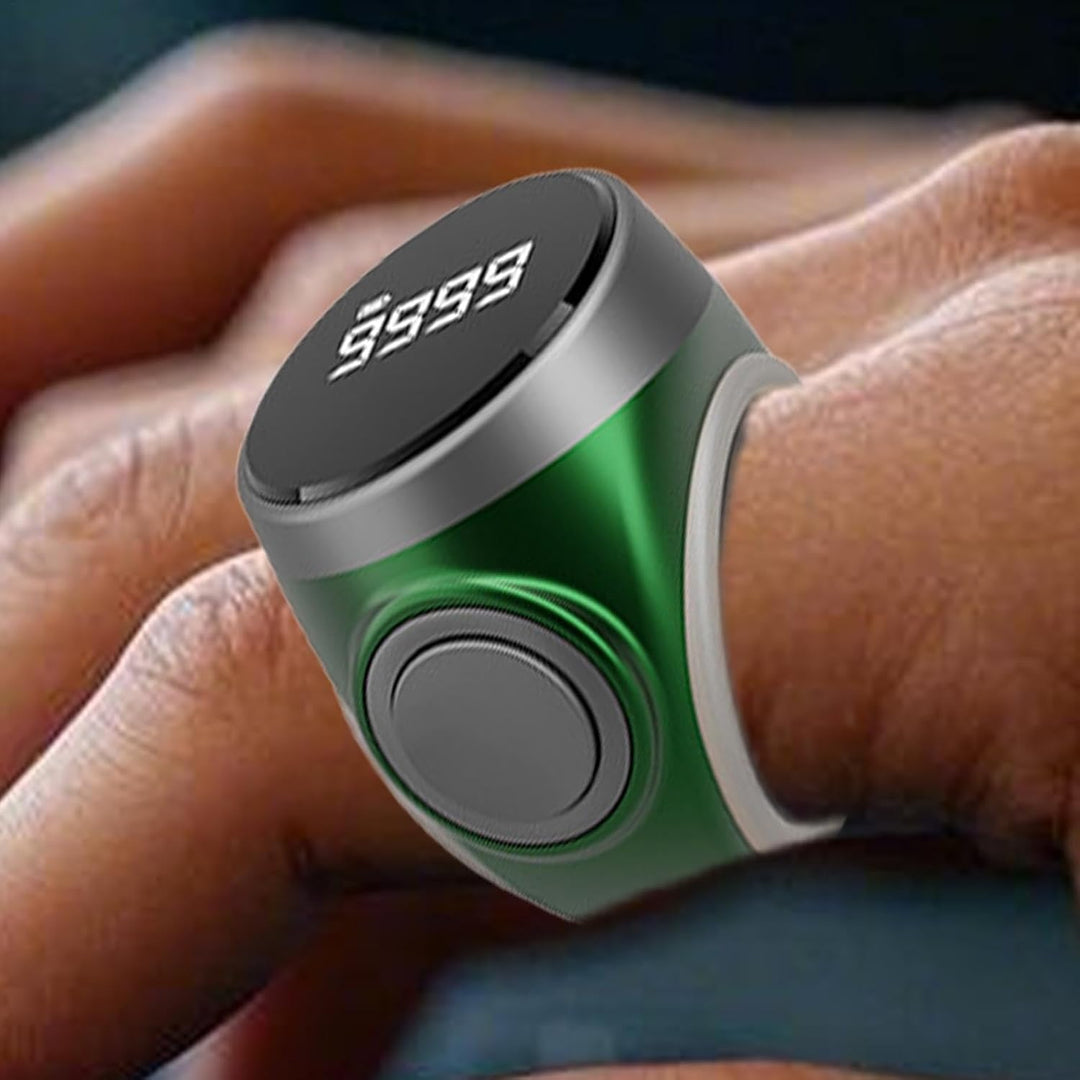 4-cifret genopladelig digital fingertællerring – Calmero