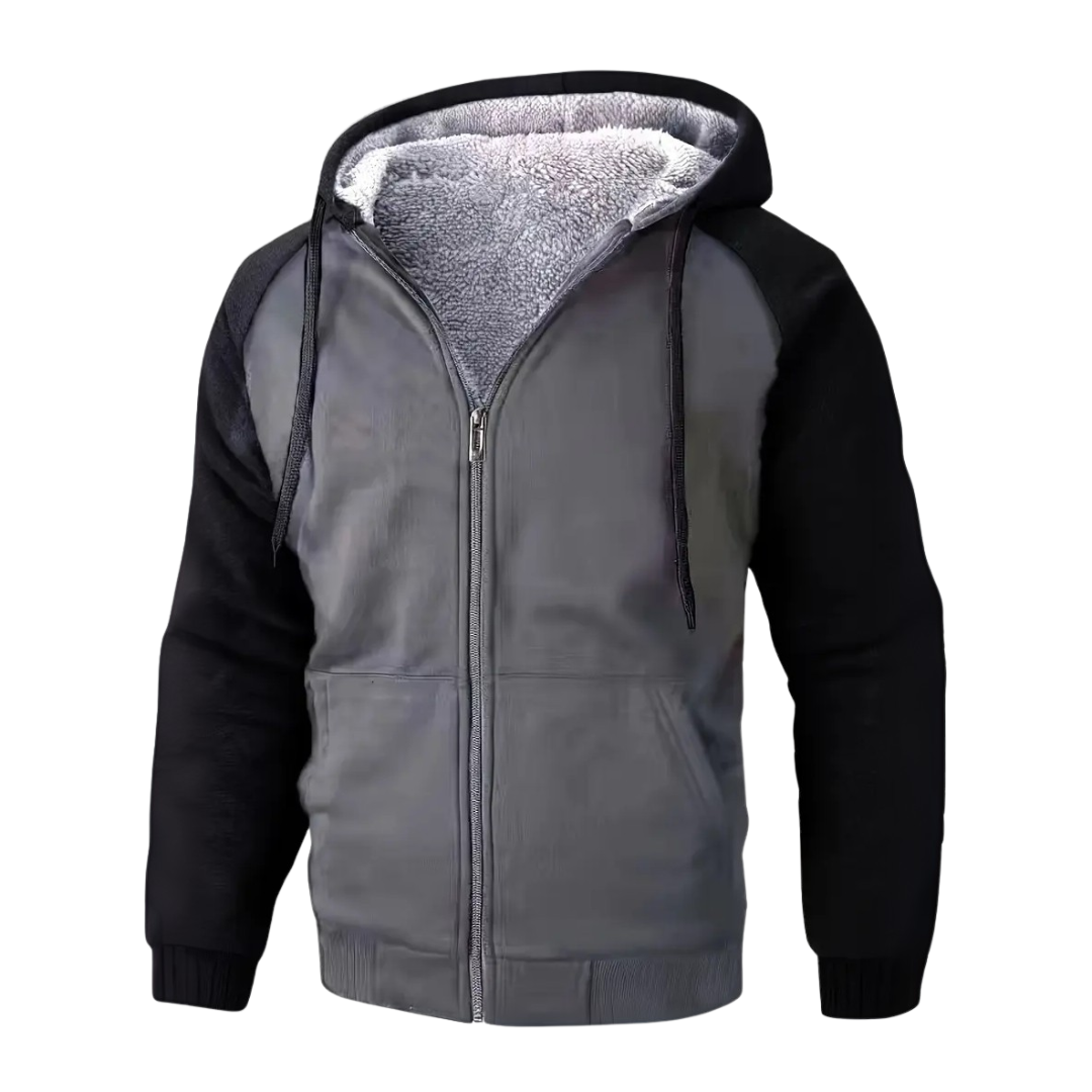 Herre hoodie foret med Sherpa-fleece – Niels