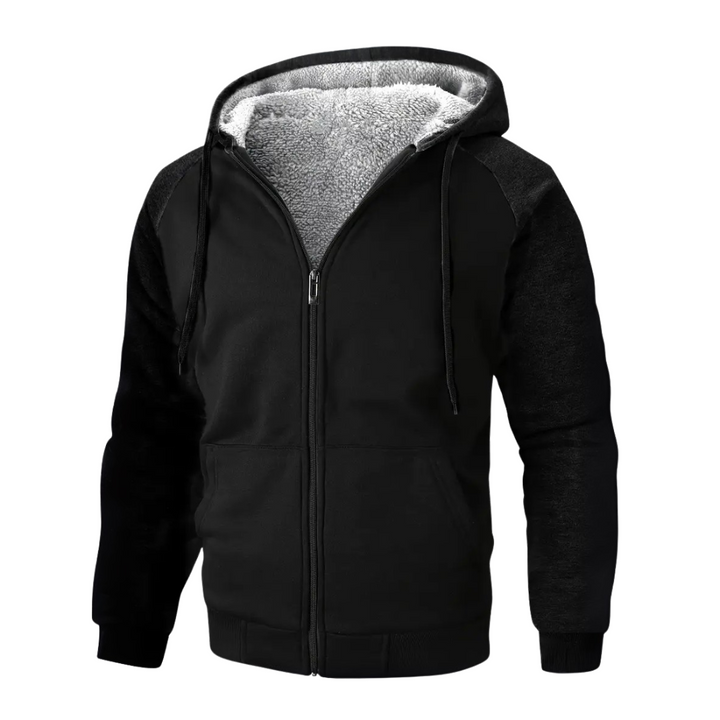 Herre hoodie foret med Sherpa-fleece – Niels