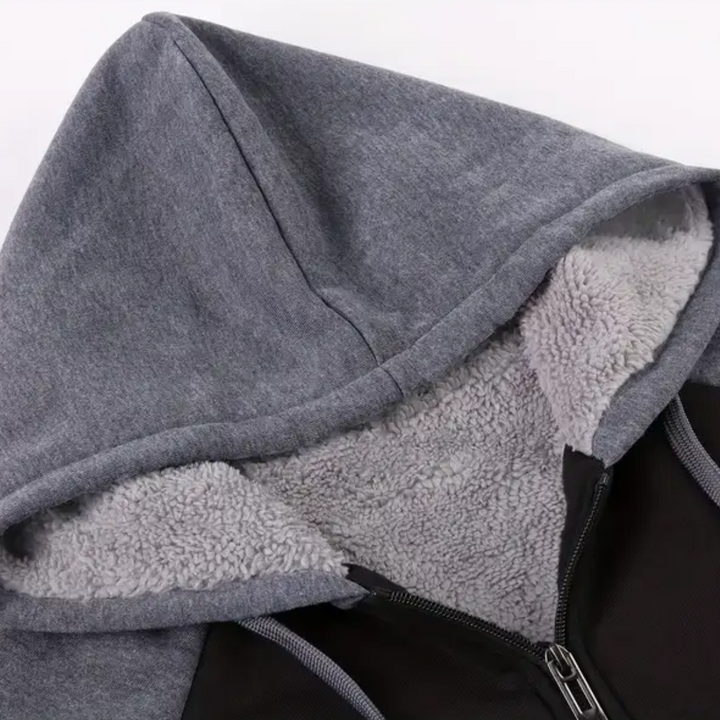 Herre hoodie foret med Sherpa-fleece – Niels